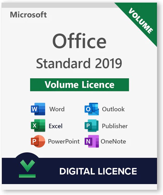 Microsoft Office Standard 2019 - Licencia digital por volumen - Software para descargar