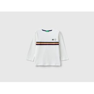 United Colors of Benetton Camiseta Con Banda De Rayas White (18-24)