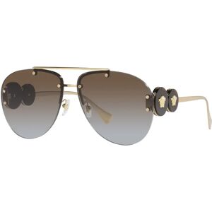 Versace-2250/s 148889 Gold Grey Gardient Brown 63*13 Gafas De Sol Dorado