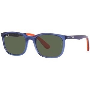 Rayban Rj-9076s 712471 Trans Blue On Rubber Oran Dark Green 49*17 Gafas De Sol Azul   Naranja