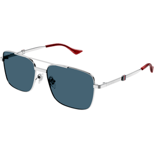 Gucci-1441s/s 003 Silver(blue 58*16 Gafas De Sol Plata