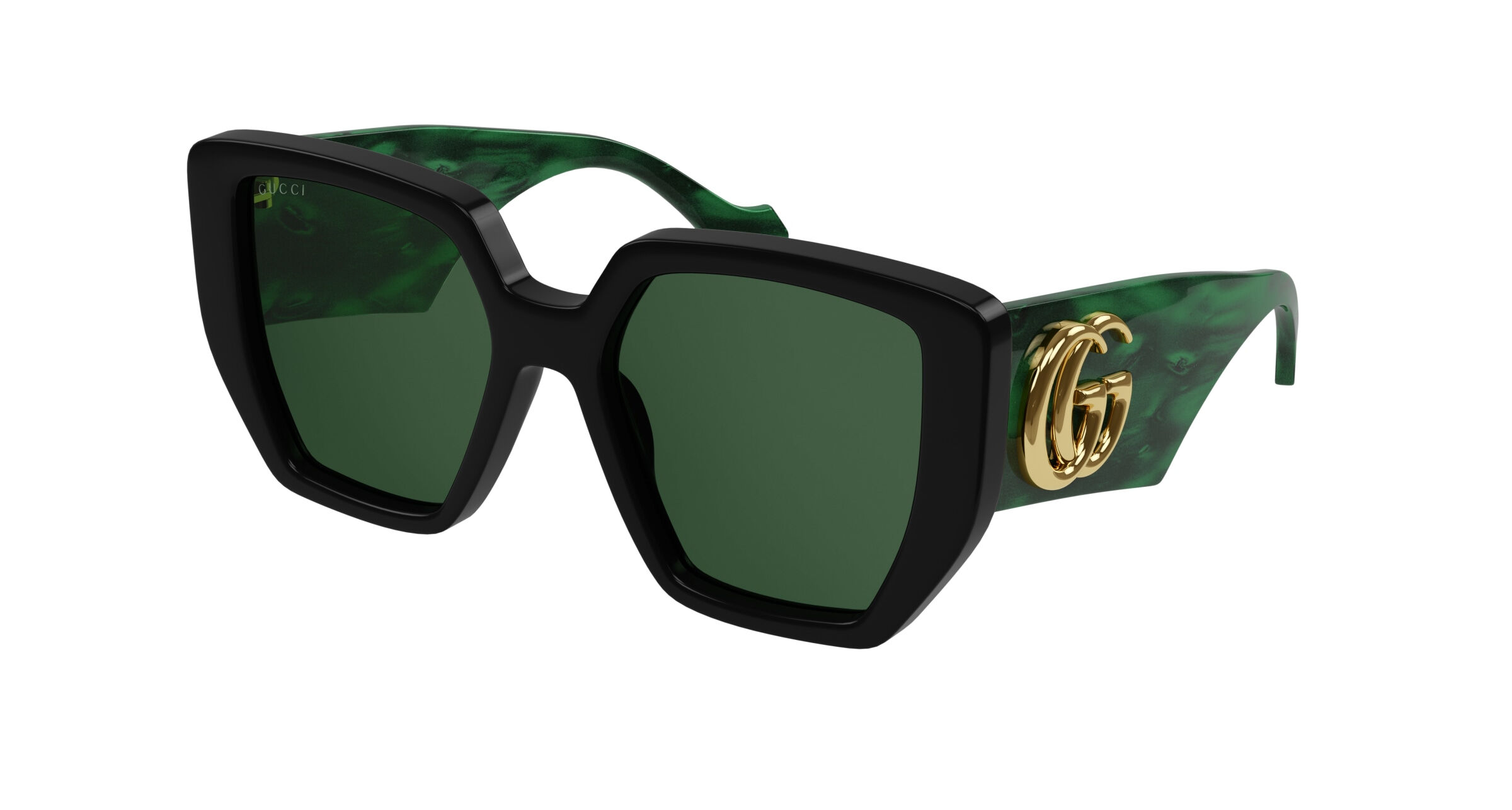 Gucci-0956s/s 001 Negro/verde (verde 54*19 Gafas De Sol Negro