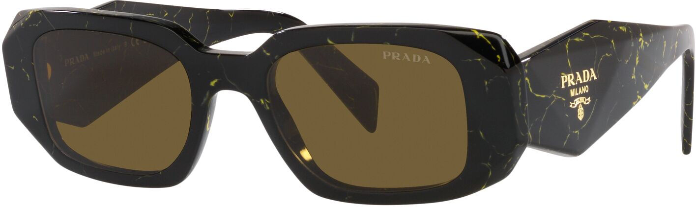 Prada-17ws/s 19d01t Black/yellow Marble(dark Brown 49*20 Gafas De Sol Amarillo-Negro