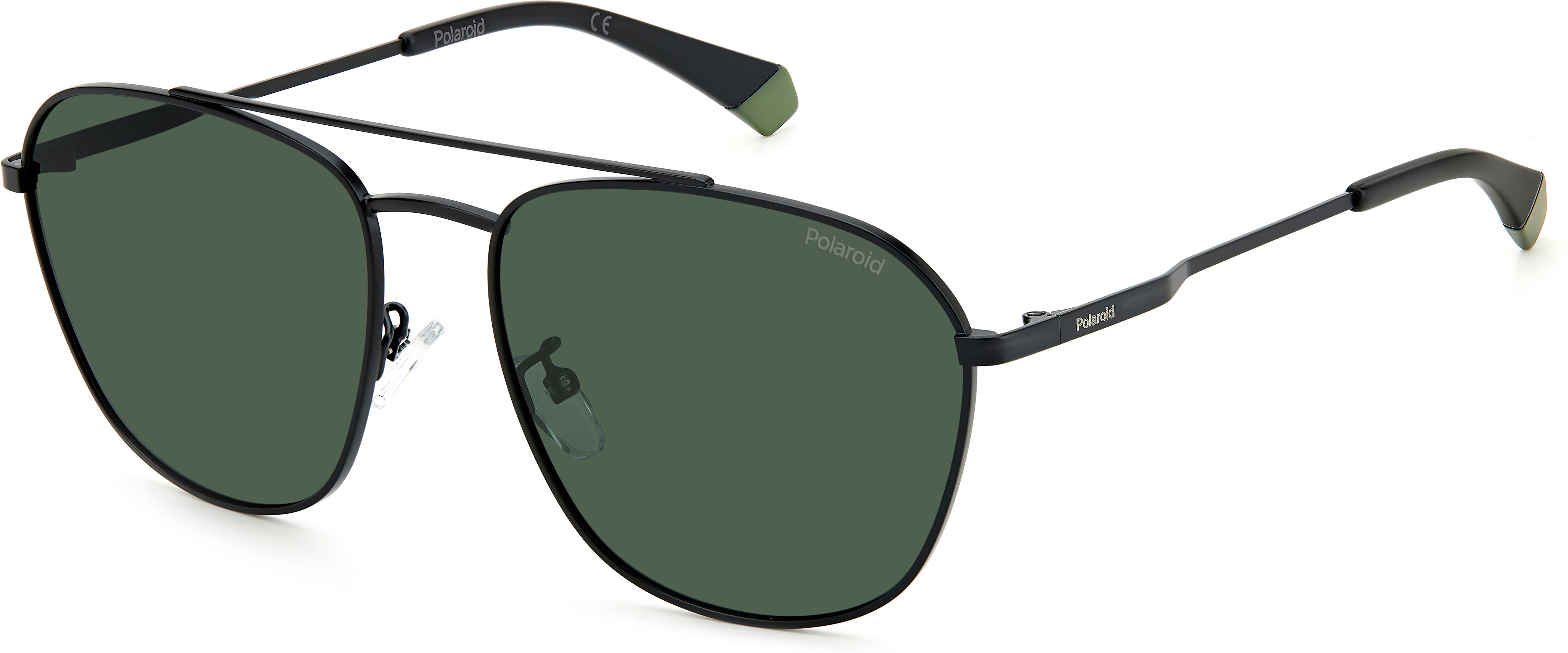 Polaroid-4127/g/s 003*uc Matte Black(green Polarized 58*17 Gafas De Sol Negro