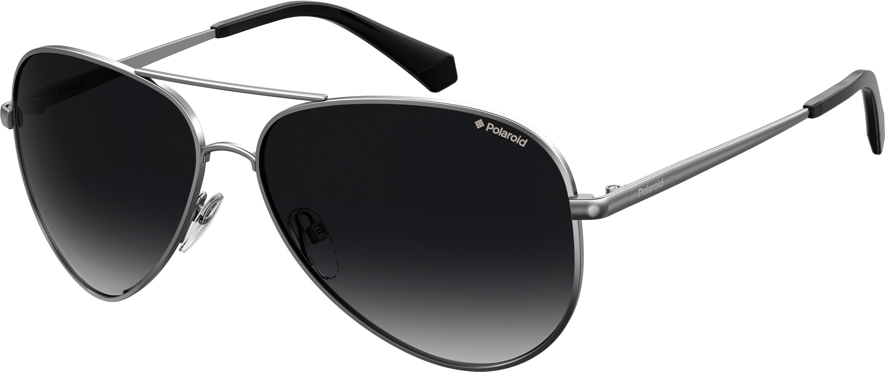 Polaroid-6012/n/new/s 6lb*wj  Ruthenium(grey Sf Pz *pol* 56*14 Gafas De Sol Gris-Negro-Plata