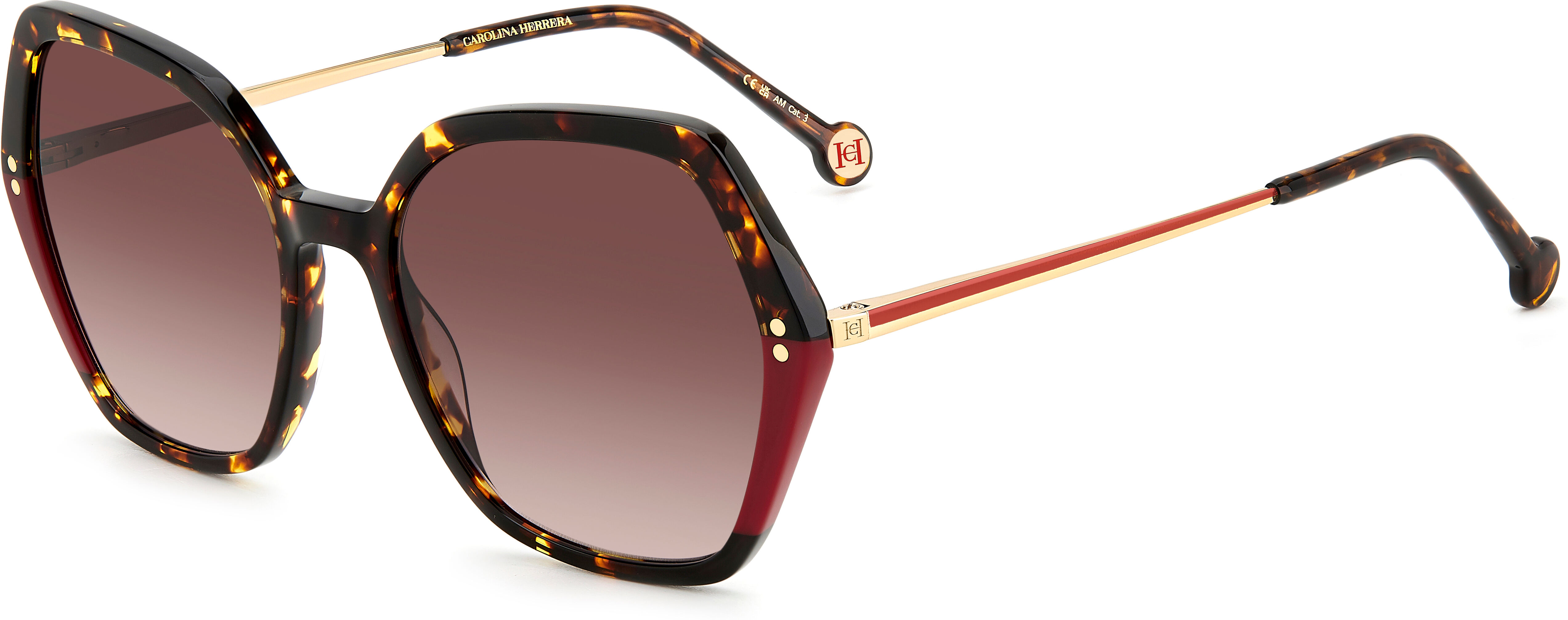 Carolina herrera Carolina-0185/s O63 Havana Red 55*18 Gafas De Sol Havana Rojo