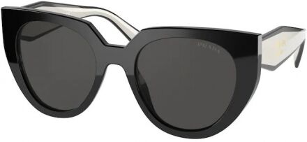 Prada-14ws/s 09q5s0 Black/talc(dark Grey 52*20 Gafas De Sol Negro