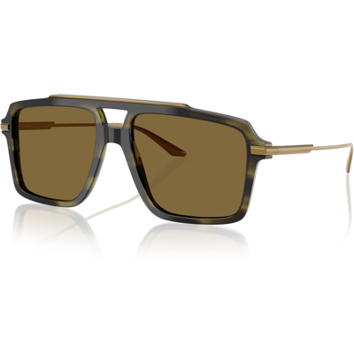 Gafas De Sol Dolce & Gabbana Dg 4477 3447s7 Verde A Rayas Gafas De Sol Dolce & Gabbana Dg 4477 3447s7 Verde A Rayas