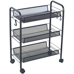 RegalosMiguel Carrito Verdulero 3 Estantes Kitchen - Negro RegalosMiguel Carrito Verdulero 3 Estantes Kitchen - Negro