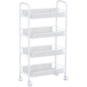 RegalosMiguel Carrito Verdulero 4 Estantes Kitchen - Blanco RegalosMiguel Carrito Verdulero 4 Estantes Kitchen - Blanco