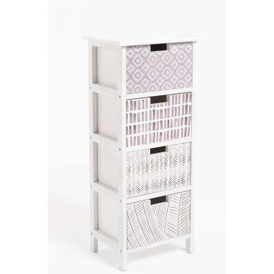 Regalos Miguel - Bomur 4 Cajones - MDF - 78 cm alto - Mueble Auxiliar Regalos Miguel - Bomur 4 Cajones - MDF - 78 cm alto - Mueble Auxiliar
