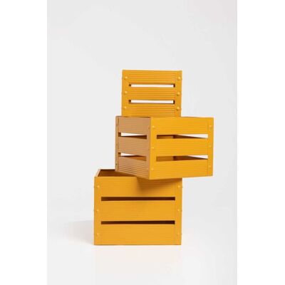 RegalosMiguel Set 3 Cajas Metálicas Torix - Mostaza RegalosMiguel Set 3 Cajas Metálicas Torix - Mostaza
