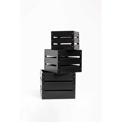 RegalosMiguel Set 3 Cajas Metálicas Torix - Negro RegalosMiguel Set 3 Cajas Metálicas Torix - Negro
