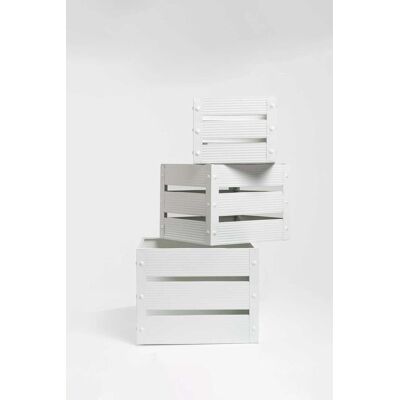 RegalosMiguel Set 3 Cajas Metálicas Torix - Blanco RegalosMiguel Set 3 Cajas Metálicas Torix - Blanco