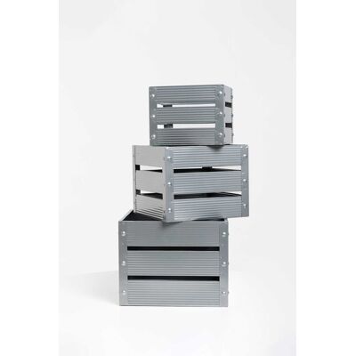 RegalosMiguel Set 3 Cajas Metálicas Torix - Gris RegalosMiguel Set 3 Cajas Metálicas Torix - Gris