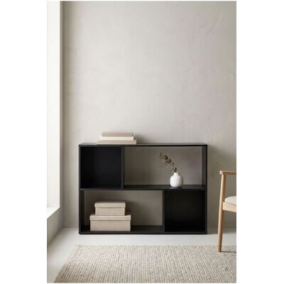 RegalosMiguel Estantería Vigo Rectangular 4 Compartimentos - Negro RegalosMiguel Estantería Vigo Rectangular 4 Compartimentos - Negro