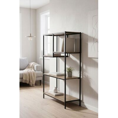 RegalosMiguel Estantería Divo Multiusos Madera-Metal - Negro RegalosMiguel Estantería Divo Multiusos Madera-Metal - Negro