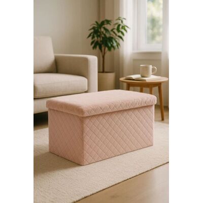 RegalosMiguel Puff Almacenaje Dico 76 cm Terciopelo - Rosa RegalosMiguel Puff Almacenaje Dico 76 cm Terciopelo - Rosa