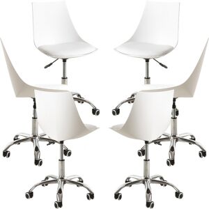 RegalosMiguel Pack 6 Sillas Blok Office - Blanco