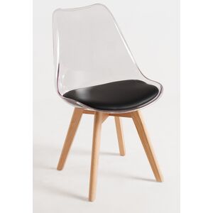 RegalosMiguel Silla Synk Transparente Asiento - Negro