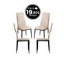 RegalosMiguel Pack 4 Sillas Lauter Tela - Beige