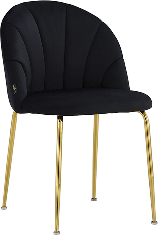 RegalosMiguel Silla Laget Gold Terciopelo - Negro