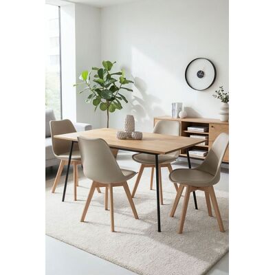 RegalosMiguel Pack 4 Sillas Synk Basic - Greige RegalosMiguel Pack 4 Sillas Synk Basic - Greige
