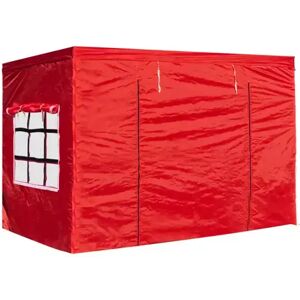 RegalosMiguel Pack 4 Laterales para Carpas 3x3 Eco 2L1V1P - Rojo