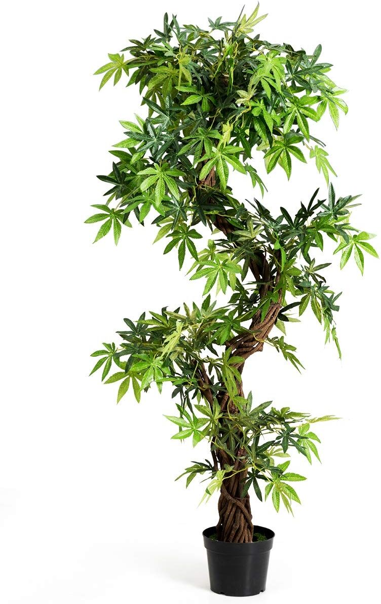 Costway 160cm Planta Artificial Árbol Planta Verde Decoración Interior para Hogar Oficina 160 x 19 x 19 cm Costway 160cm Planta Artificial Árbol Planta Verde Decoración Interior para Hogar Oficina 160 x 19 x 19 cm