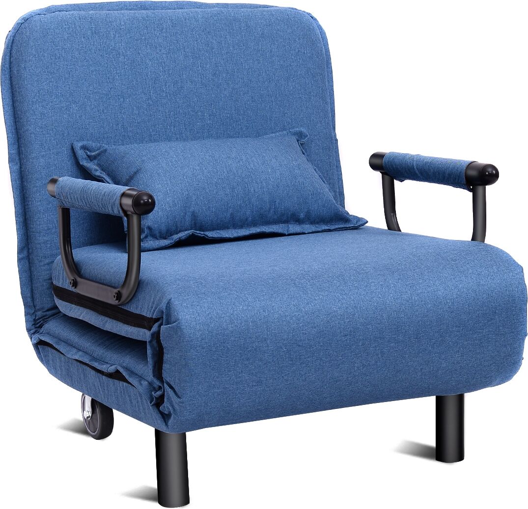 Costway Sillón con Reposabrazos Sillón 3 en 1 Sofá Cómoda con Almohadón y Respaldo Reclinable Ideal para Habitación Salón Oficina Azul Costway Sillón con Reposabrazos Sillón 3 en 1 Sofá Cómoda con Almohadón y Respaldo Reclinable Ideal para Habitación Salón Oficina Azul