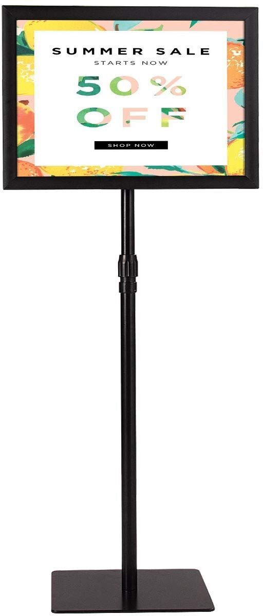 Costway Exhibición Póster de Menú Publicidad Signo Pavimento Presentación Stand  A3 Información Soporte para Carteles Metal Altura Ajustable Gira Costway Exhibición Póster de Menú Publicidad Signo Pavimento Presentación Stand  A3 Información Soporte para Carteles Metal Altura Ajustable Gira