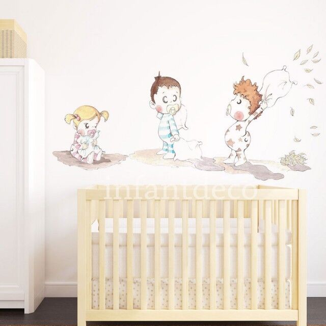 Vinilo infantil 'Guerra de almohadas' Vinilo infantil 'Guerra de almohadas'