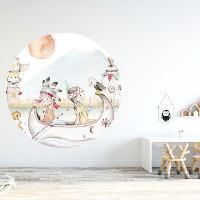 imda Vinilo infantil "Indios" (Vinilos: Diámetro de 100cm) imda Vinilo infantil "Indios" (Vinilos: Diámetro de 100cm)