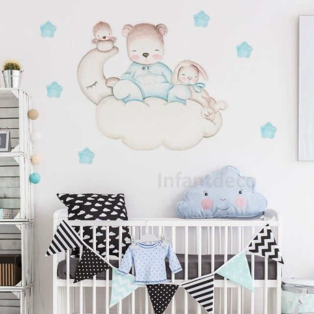 imda Vinilo infantil "Osito sobre nube con conejito" (Vinilos: Talla M) imda Vinilo infantil "Osito sobre nube con conejito" (Vinilos: Talla M)