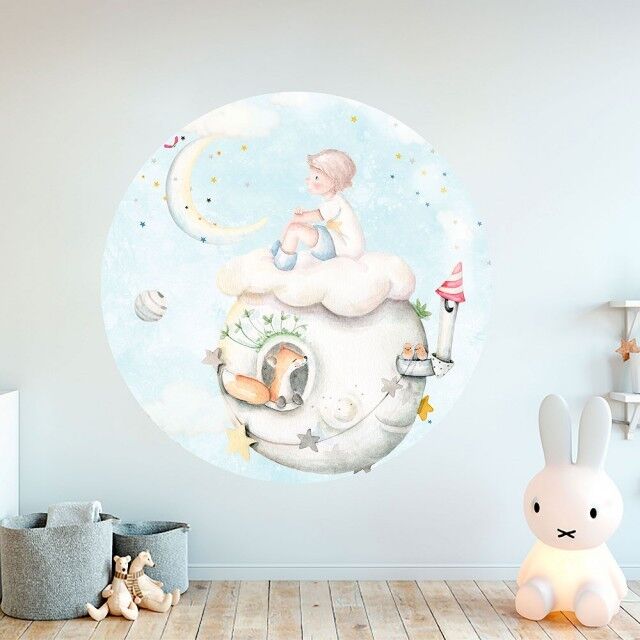 imda Vinilo infantil "Rain of stars boy" (Vinilos: Diámetro de 100cm) imda Vinilo infantil "Rain of stars boy" (Vinilos: Diámetro de 100cm)