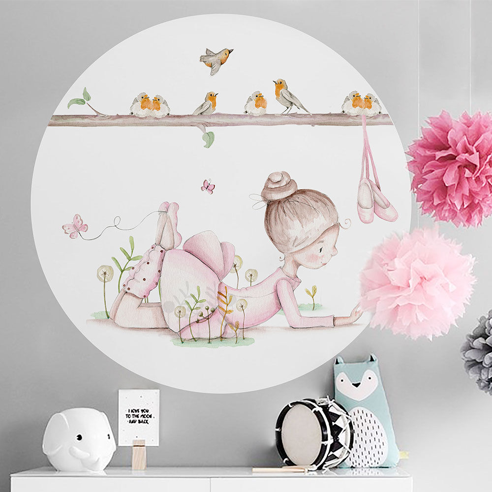 imda Vinilo infantil "Bailarina Dance III" fondo blanco (Vinilos: Diámetro de 150cm) imda Vinilo infantil "Bailarina Dance III" fondo blanco (Vinilos: Diámetro de 150cm)