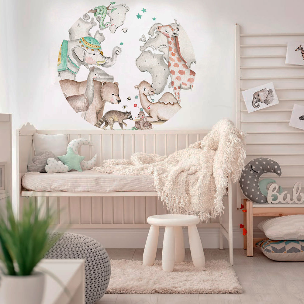 imda Vinilo infantil "Mapamundi animals" (Vinilos: Diámetro de 150cm) imda Vinilo infantil "Mapamundi animals" (Vinilos: Diámetro de 150cm)