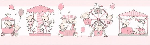 Candy Cenefa autoadhesiva Feria rosa Candy Cenefa autoadhesiva Feria rosa