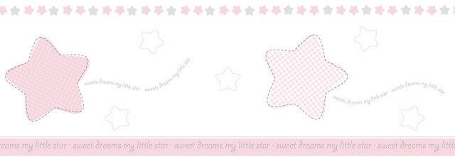 Candy Cenefa autoadhesiva Estrellas rosa Candy Cenefa autoadhesiva Estrellas rosa