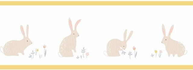 Cenefa de papel pintado Bunny Jaune Cenefa de papel pintado Bunny Jaune