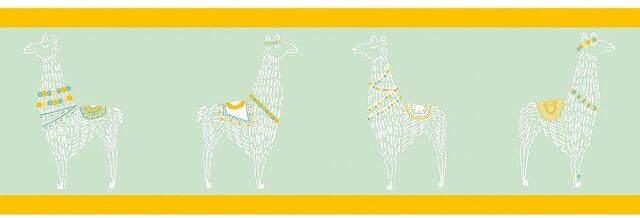 Cenefa de papel pintado Lamaste mint Cenefa de papel pintado Lamaste mint