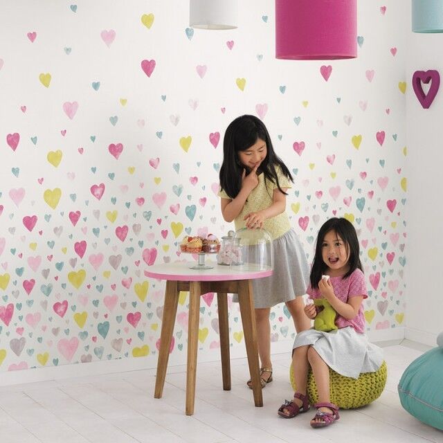 Panorámico papel pintado Corazon multicolor Panorámico papel pintado Corazon multicolor