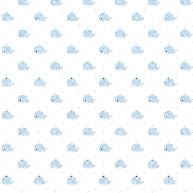 Candy Papel pintado infantil Ballenas azul Candy Papel pintado infantil Ballenas azul
