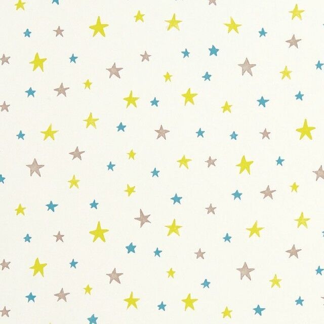 Papel pintado Estrellas pistacho y turquesa Papel pintado Estrellas pistacho y turquesa