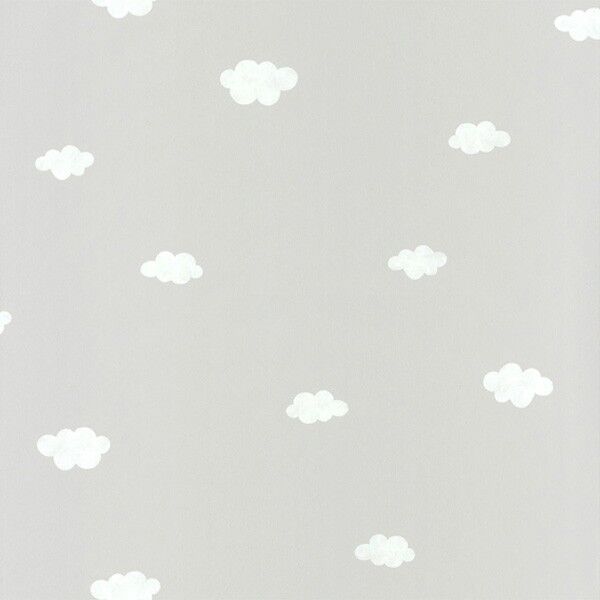 Papel pintado Nubes blancas fondo gris Papel pintado Nubes blancas fondo gris