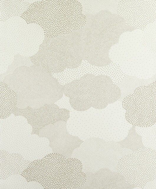 Papel pintado Nubes punteadas gris Papel pintado Nubes punteadas gris