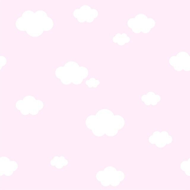 Candy Papel pintado infantil Nubes rosa
