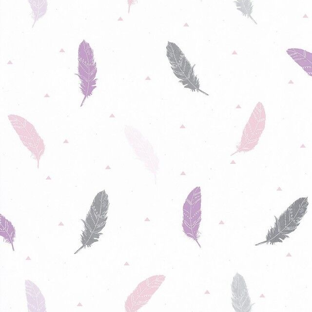 Papel pintado Plumas lila Papel pintado Plumas lila