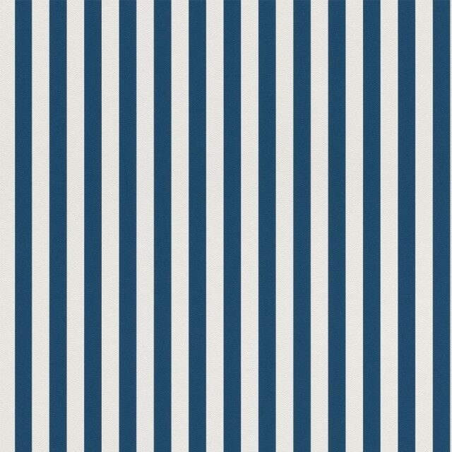 Papel pintado infantil Rayas media navy y blanco Papel pintado infantil Rayas media navy y blanco