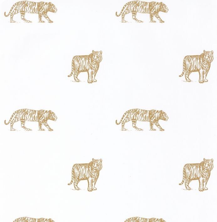 Papel pintado Nuestro Planeta Ojo del tigre Blanco/Ocre Papel pintado Nuestro Planeta Ojo del tigre Blanco/Ocre